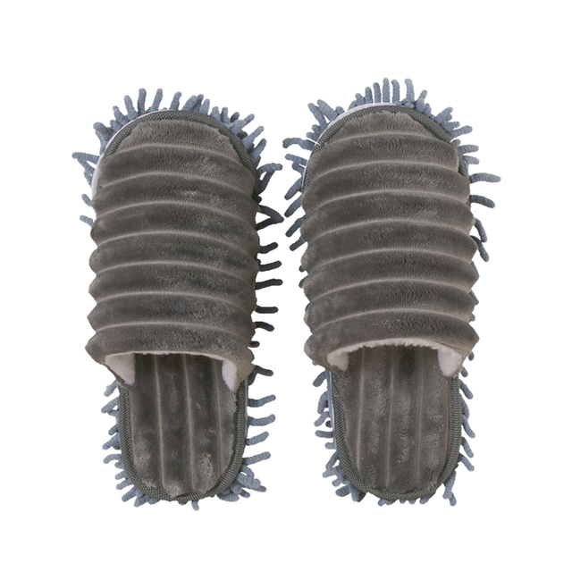 Podłogowe kapcie leniwe do czyszczenia kurzu - rozmiar L, M, S. Mopujące buty z podeszwą mop - Wianko - 1