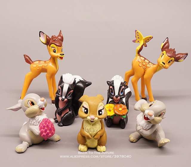 Disney Bambi Figurka Mini Lalka 6-9cm 7szt. Dla Dzieci Zestaw Postawa Anime Kolekcja - Wianko - 1