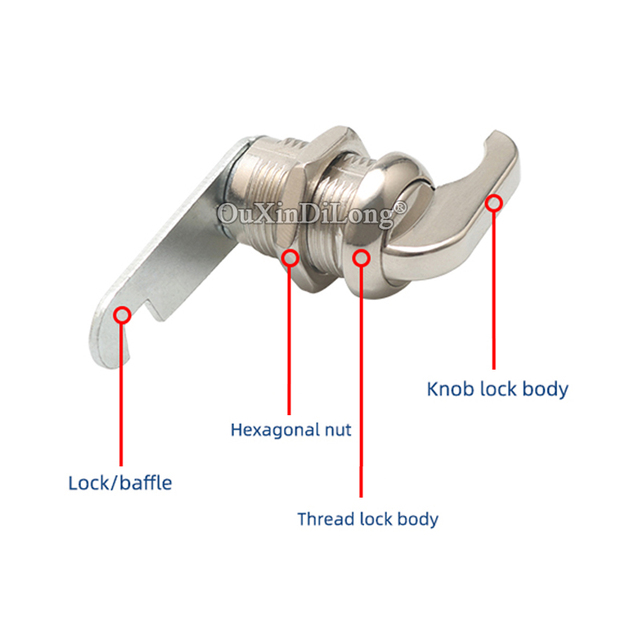 Zamki Keyless Thumb Turn - 10 sztuk, odkryte, do szafek i skrzynek elektrycznych - Wianko - 6