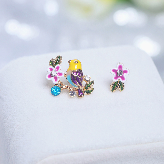 Asymetryczne kolorowe kolczyki z kryształem w koreańskim stylu dla kobiet i dziewcząt - Wianko - 19