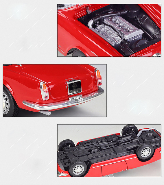 Welly Diecast 1:24 Alfa Romeo 2600 pająk klasyczny, model samochodu ze stopu metali - Wianko - 7