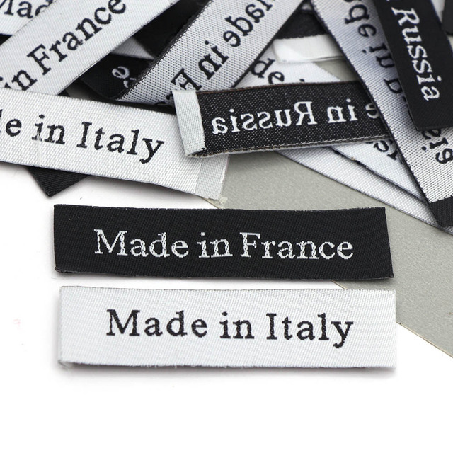 50 sztuk czarno-białych metek odzieżowych Made In Italy/France/Russia, ręcznie robione, idealne na ubrania, kapelusze, torby i dodatki do odzieży - Wianko - 14