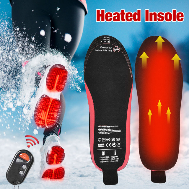 Elektrycznie podgrzewane ortopedyczne wkładki z akumulatorem do butów zimowych Winter Outdoor Sport - wkładka amortyzująca z ogrzewaczem do stóp - Wianko - 3