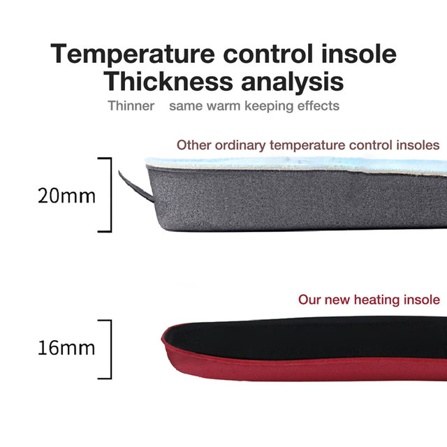 Elektrycznie podgrzewane ortopedyczne wkładki z akumulatorem do butów zimowych Winter Outdoor Sport - wkładka amortyzująca z ogrzewaczem do stóp - Wianko - 1