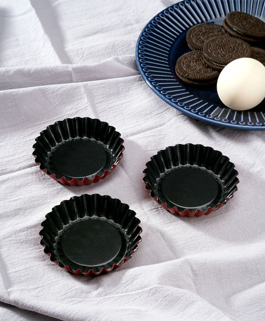 Forma do muffinek z 10 sztukami kwiatowych tart z wytrzymałej stali węglowej, idealna do pieczenia ciastek, puddingów i tartaletek - Wianko - 11