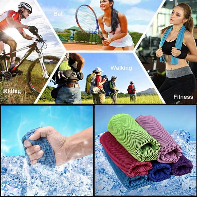 Ręcznik sportowy Cold Feeling 30x90cm do treningu mężczyźni i kobiety - idealny na siłownię, jogę, bieganie i koszykówkę - Wianko - 1