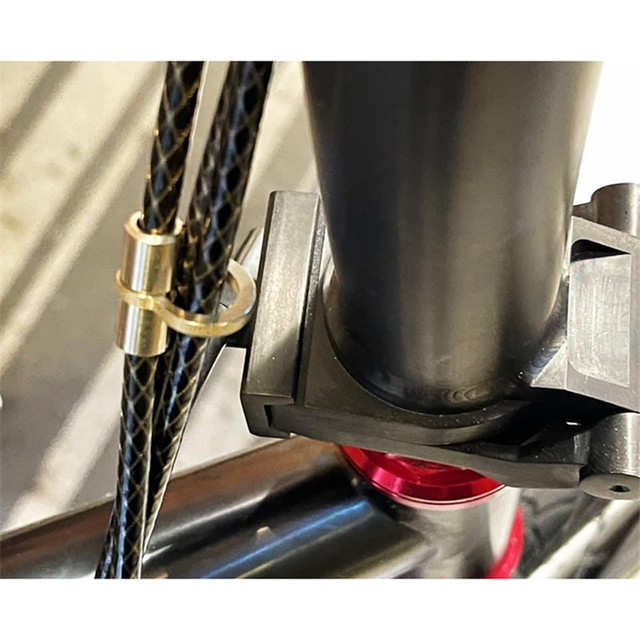 Klamra przewodu hamulcowego roweru H & H, wykonana z tytanu, do roweru szosowego i Brompton MTB, z regulowaną prędkością - Wianko - 2