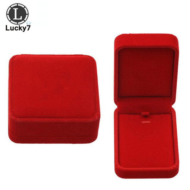 Luksusowe czerwone aksamitne pudełko na biżuterię - idealne do przechowywania obrączek, kolczyków i naszyjników - Wianko - 6