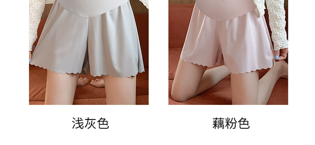 Lato cienki lodowy jedwabowy krótki Legging dla ciężarnych kobiet - regulowany brzuch, luźna miękka odzież ciążowa, rozmiar 396 - Wianko - 22