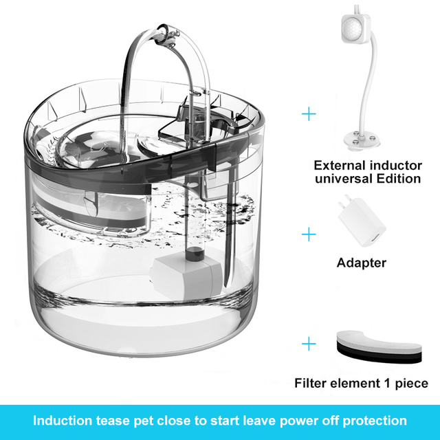 Bez hałasu - Automatyczna fontanna wodna dla kota - 1.8L - Wianko - 3