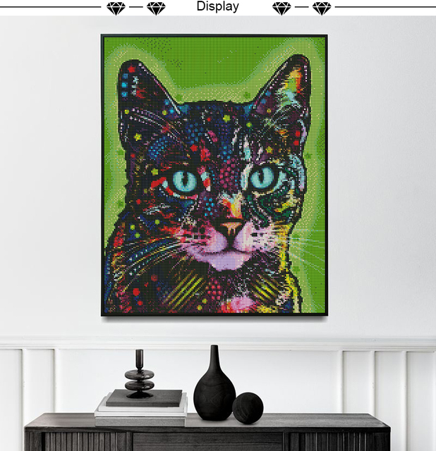 Diamentowy obraz Boże Narodzenie zwierząt kot pies - pełne kwadraty i okrągłe diamentowe hafty do dekoracji domu - Wianko - 1
