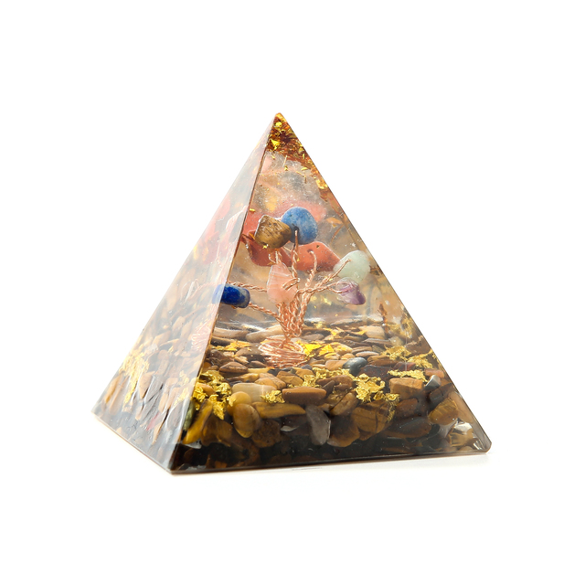 Orgonit piramida z kamieniem energetycznym do medytacji i harmonizacji czakry, dekoracja domu - Wianko - 7