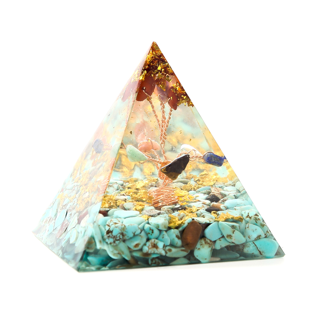 Orgonit piramida z kamieniem energetycznym do medytacji i harmonizacji czakry, dekoracja domu - Wianko - 5