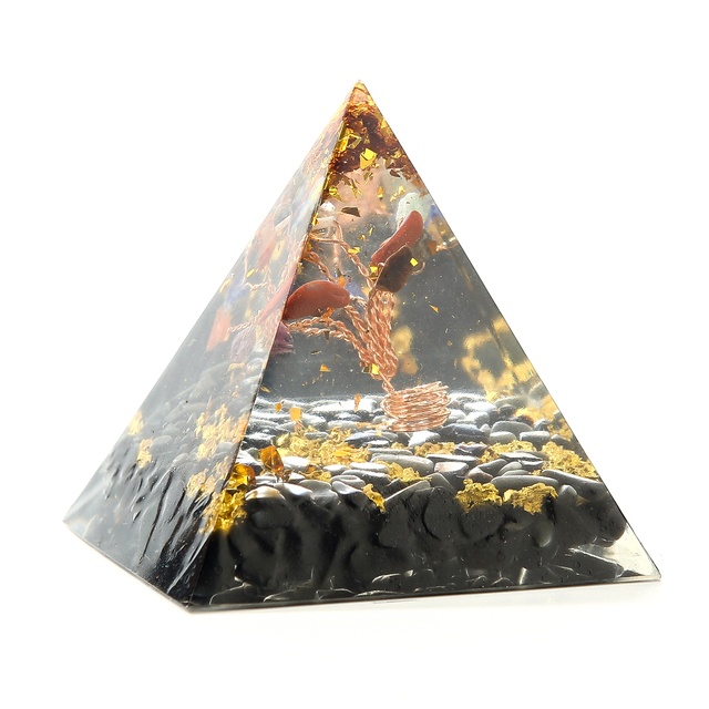 Orgonit piramida z kamieniem energetycznym do medytacji i harmonizacji czakry, dekoracja domu - Wianko - 4
