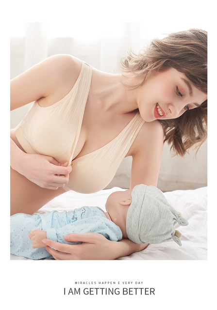Biustonosz do karmienia bawełniany, oddychający dla kobiet w ciąży i matek kalesony nosić piersiowy - Wianko - 14
