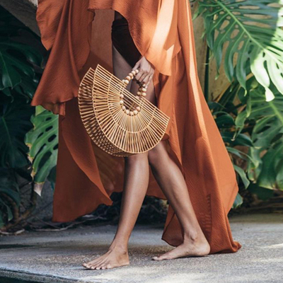 Duża naturalna czarna bambusowa torba plażowa dla kobiet - Ins Luksusowe Letnie 2021 [Rattanowe Torebki] - Wianko - 31