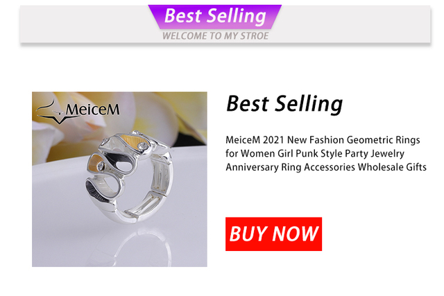 Geometryczny pierścień regulowany MeiceM 2021 - gorący trend na wesele! Nowoczesny design biżuterii dla kobiet - Wianko - 14