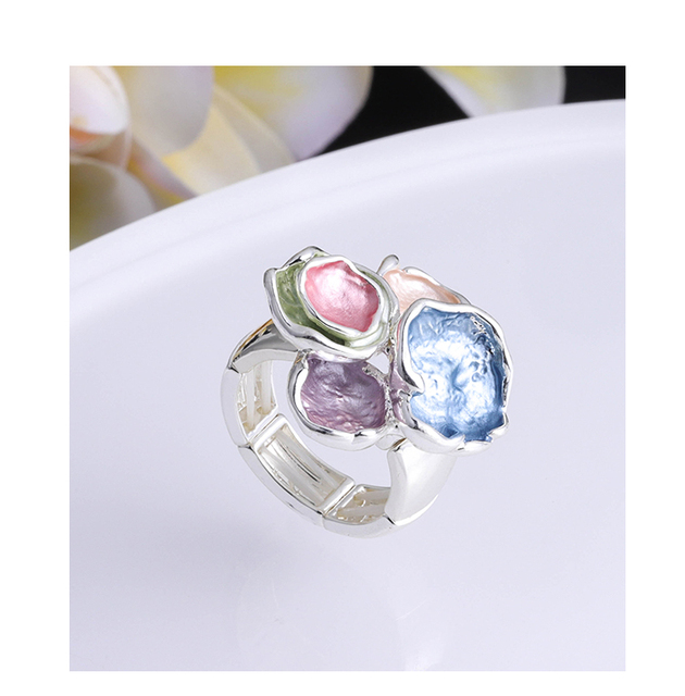 Geometryczny pierścień regulowany MeiceM 2021 - gorący trend na wesele! Nowoczesny design biżuterii dla kobiet - Wianko - 7