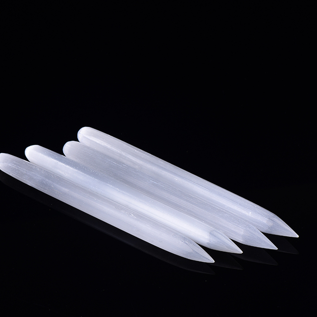 Naturalny gipsowy selenitowy filar kształt kryształu - biały kamień leczniczy Reiki Home Decoration - Wianko - 6