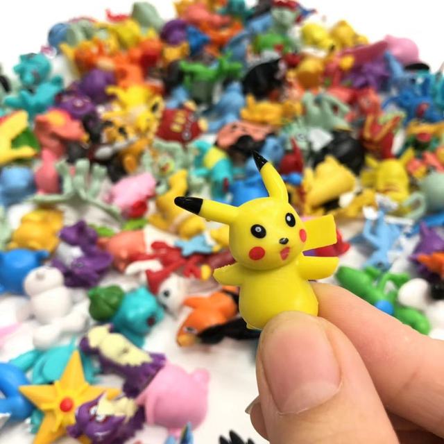 Takara Tomy Pikachu - Mini figurki akcji Pokemon, 24-144 sztuki, 2-4 cm, lalka anime dla dzieci, prezent urodzinowy - Wianko - 2