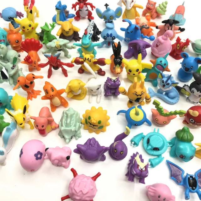 Takara Tomy Pikachu - Mini figurki akcji Pokemon, 24-144 sztuki, 2-4 cm, lalka anime dla dzieci, prezent urodzinowy - Wianko - 4