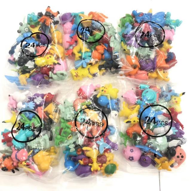 Takara Tomy Pikachu - Mini figurki akcji Pokemon, 24-144 sztuki, 2-4 cm, lalka anime dla dzieci, prezent urodzinowy - Wianko - 6