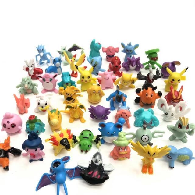 Takara Tomy Pikachu - Mini figurki akcji Pokemon, 24-144 sztuki, 2-4 cm, lalka anime dla dzieci, prezent urodzinowy - Wianko - 3