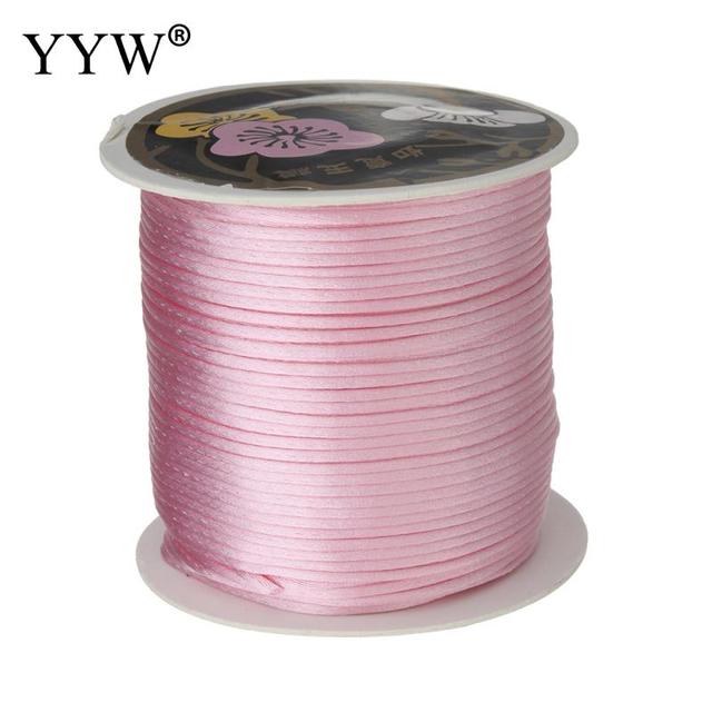 Reel z nylonu do makramy, 1mm/70m, mieszane kolory, satynowy węzeł Macrame Cord - Wianko - 16