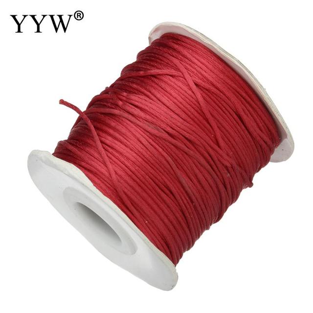 Reel z nylonu do makramy, 1mm/70m, mieszane kolory, satynowy węzeł Macrame Cord - Wianko - 24