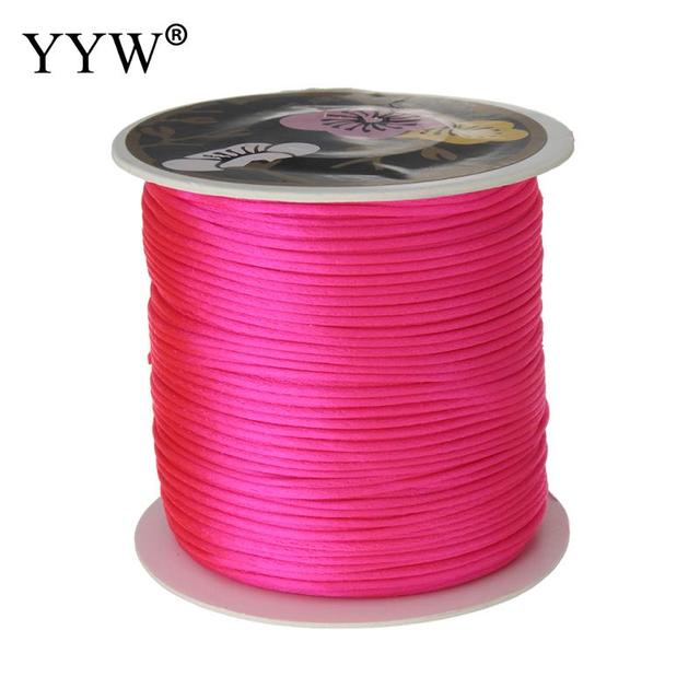 Reel z nylonu do makramy, 1mm/70m, mieszane kolory, satynowy węzeł Macrame Cord - Wianko - 2