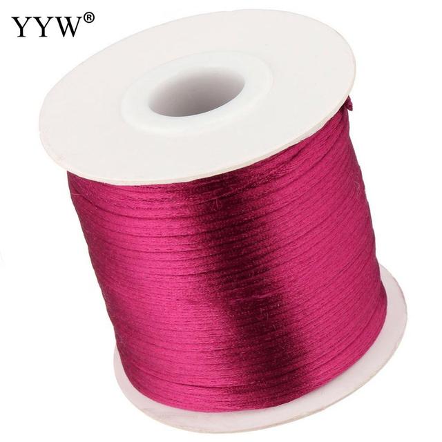 Reel z nylonu do makramy, 1mm/70m, mieszane kolory, satynowy węzeł Macrame Cord - Wianko - 3