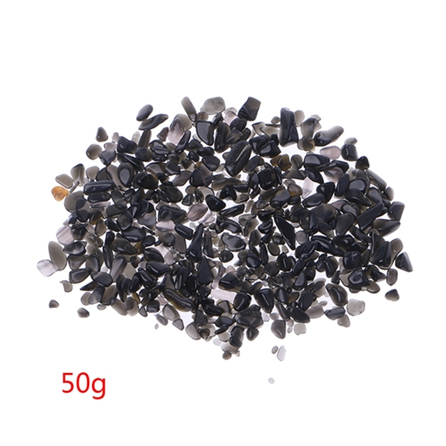 50g Naturalne czarne turmalinowe kamienie żwir - polerowane rośliny akwariowe - hurtowa sprzedaż i wysyłka - Wianko - 1