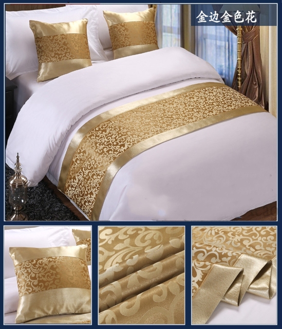 Narzuta kwiatowa na łóżko w kolorze szampana - pojedyncza, królowa, King-size, dekoracyjna, do hotelu i domu - Wianko - 2