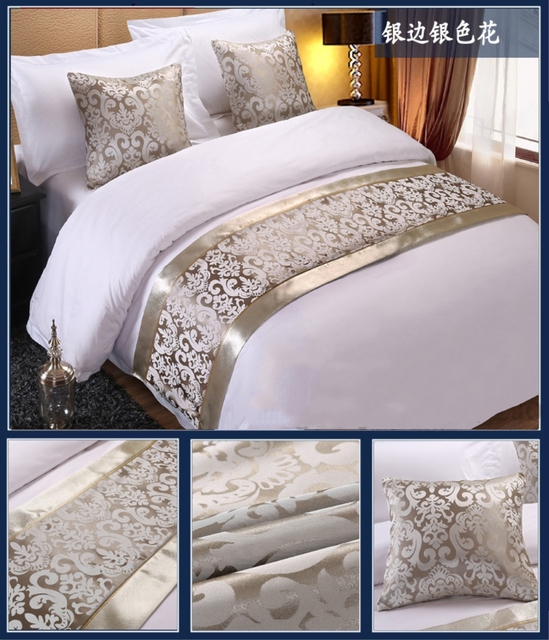 Narzuta kwiatowa na łóżko w kolorze szampana - pojedyncza, królowa, King-size, dekoracyjna, do hotelu i domu - Wianko - 4