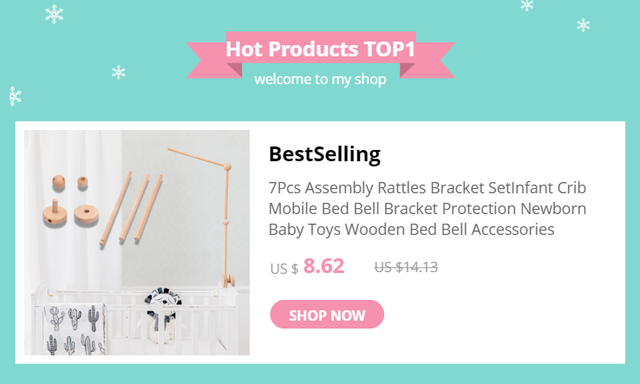 Zestaw drewniany do łóżeczka dla noworodka z wieszakiem, ramą dzwonków i mobilnym łóżeczkiem - zabawka DIY dla dzieci (0-12 miesięcy) - Wianko - 1