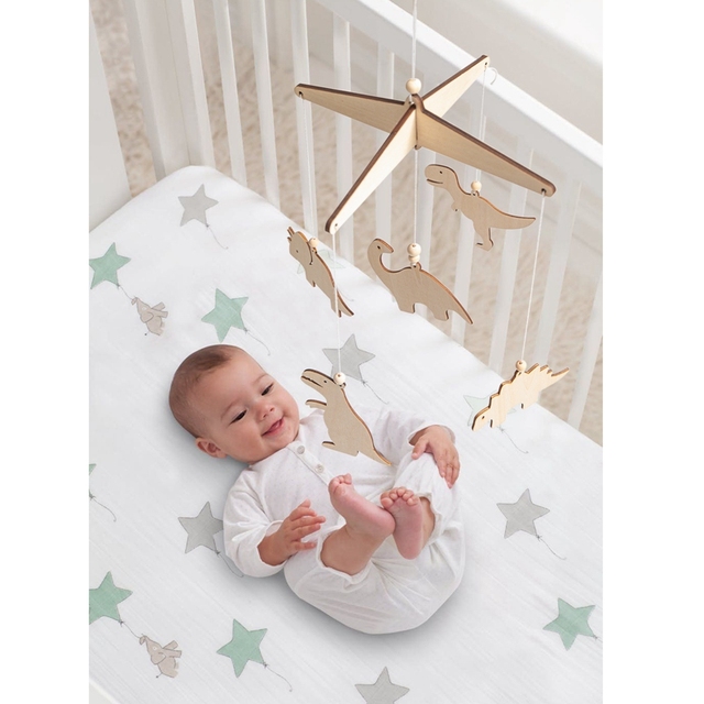 Zestaw drewniany do łóżeczka dla noworodka z wieszakiem, ramą dzwonków i mobilnym łóżeczkiem - zabawka DIY dla dzieci (0-12 miesięcy) - Wianko - 19