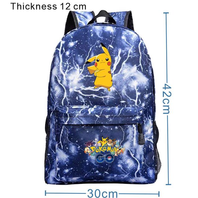 Plecak wodoodporny z poliestru z rysunkiem Gengara, Eevee, Pikachu i Mewtwo - Pokemon gra Anime - Wianko - 1