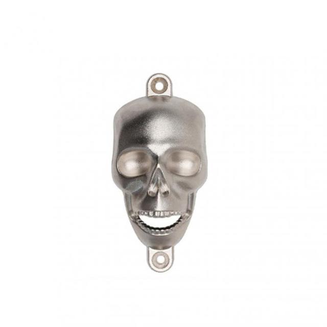 Ręczny otwieracz do butelek w kształcie czaszki, aluminiowy uchwyt ścienny - Wianko - 6