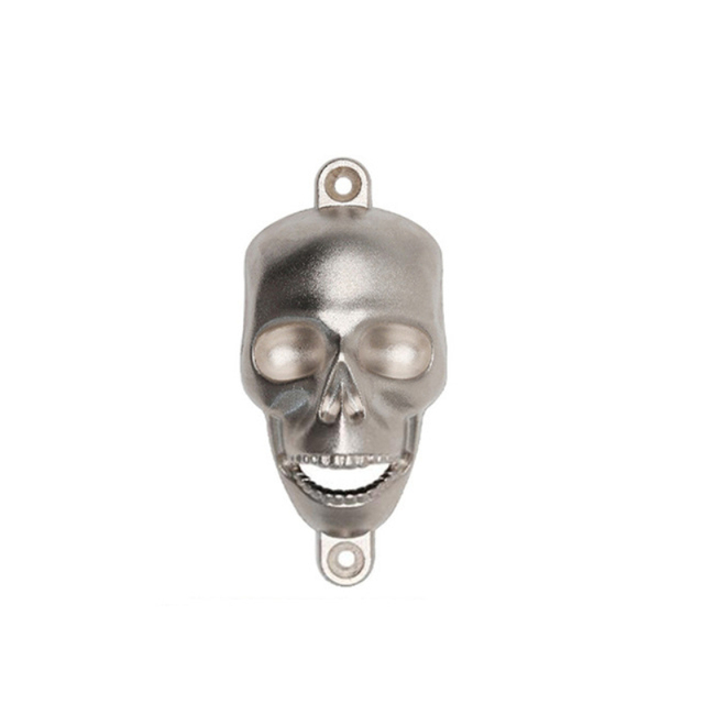 Ręczny otwieracz do butelek w kształcie czaszki, aluminiowy uchwyt ścienny - Wianko - 13