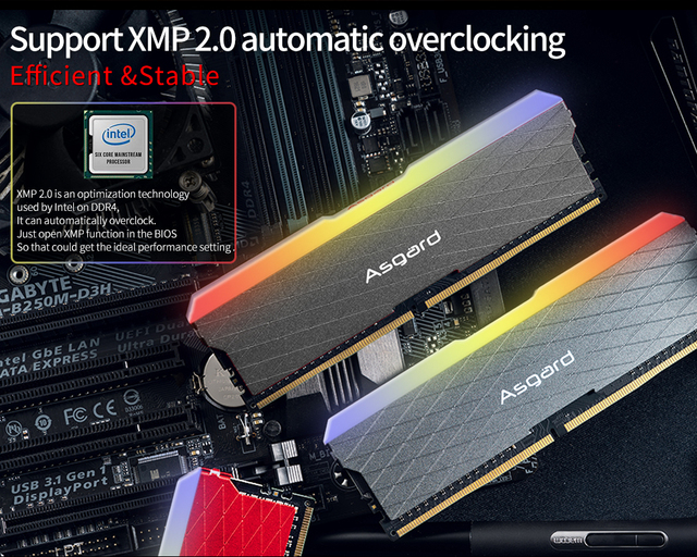 Pamięć stacjonarna Asgard DDR4 RAM RGB, seria W2, 16GB/32GB, 3200MHz, wysoka wydajność - Wianko - 7