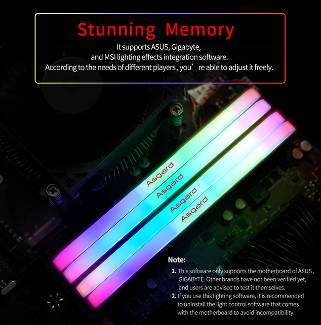 Pamięć stacjonarna Asgard DDR4 RAM RGB, seria W2, 16GB/32GB, 3200MHz, wysoka wydajność - Wianko - 4