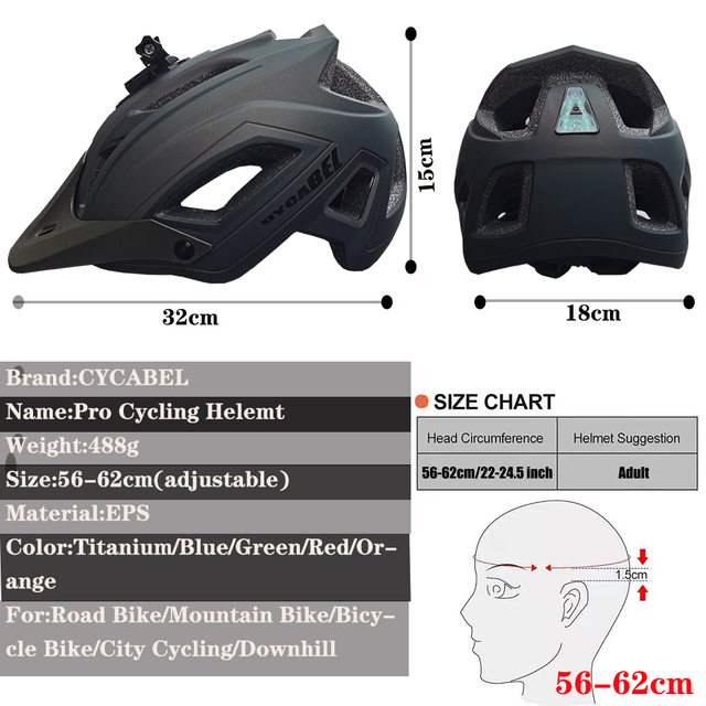 Kask rowerowy CYCABEL Ultralight Casco de montaña - kask na rower górski i wyścig drogowy z oświetleniem LED - Wianko - 10