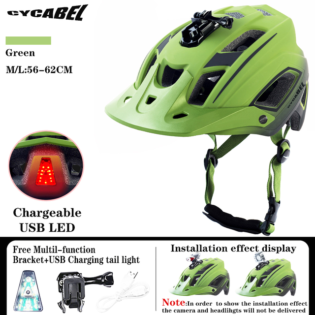 Kask rowerowy CYCABEL Ultralight Casco de montaña - kask na rower górski i wyścig drogowy z oświetleniem LED - Wianko - 15
