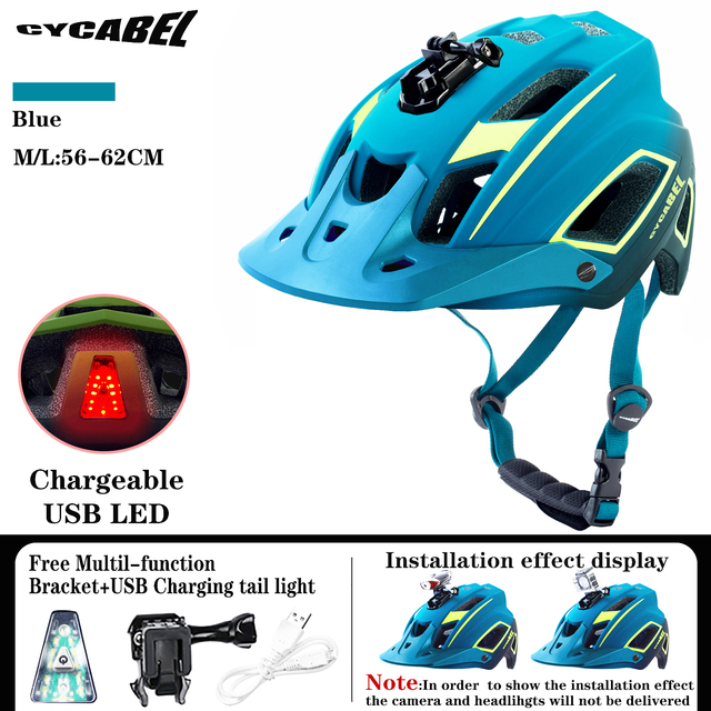 Kask rowerowy CYCABEL Ultralight Casco de montaña - kask na rower górski i wyścig drogowy z oświetleniem LED - Wianko - 14