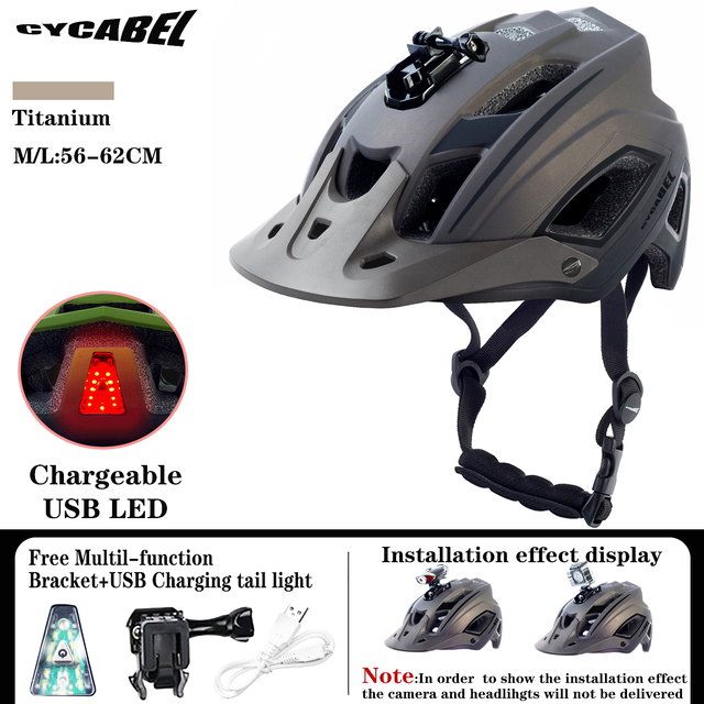Kask rowerowy CYCABEL Ultralight Casco de montaña - kask na rower górski i wyścig drogowy z oświetleniem LED - Wianko - 16