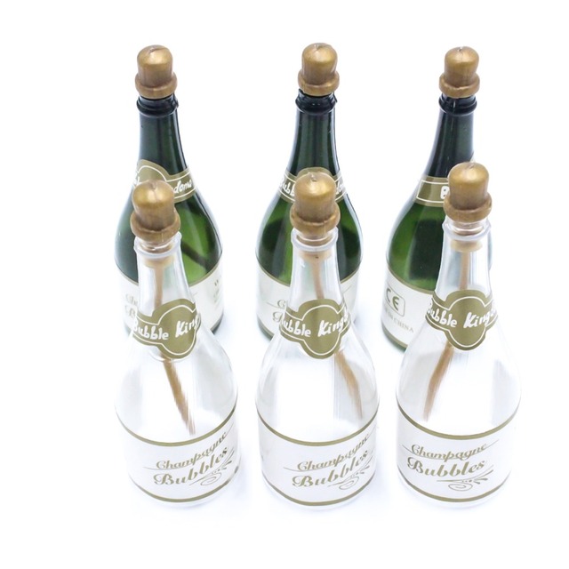 Zestaw 10 butelek DIY w kształcie szampana z bąbelkowym wzorem na urodziny i wesele - Wianko - 2