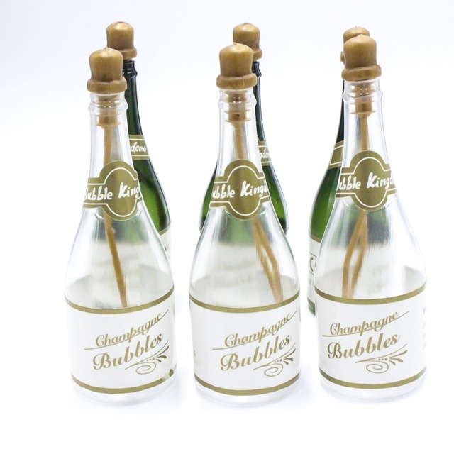 Zestaw 10 butelek DIY w kształcie szampana z bąbelkowym wzorem na urodziny i wesele - Wianko - 3