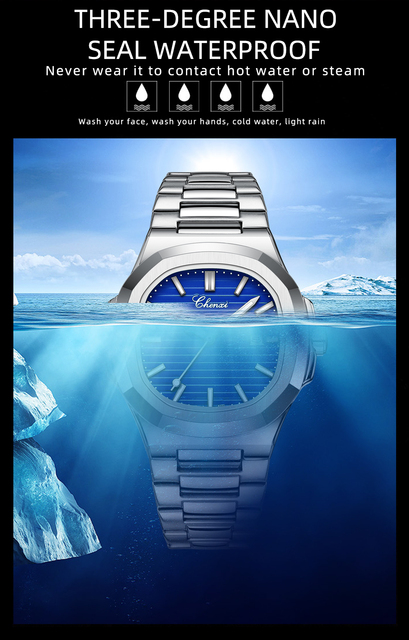 Mężczyźni zegarek kwarcowy CHENXI 2021 biznesowy, luksusowa marka, stal nierdzewna, wodoodporny, luminoforowy - Wianko - 8