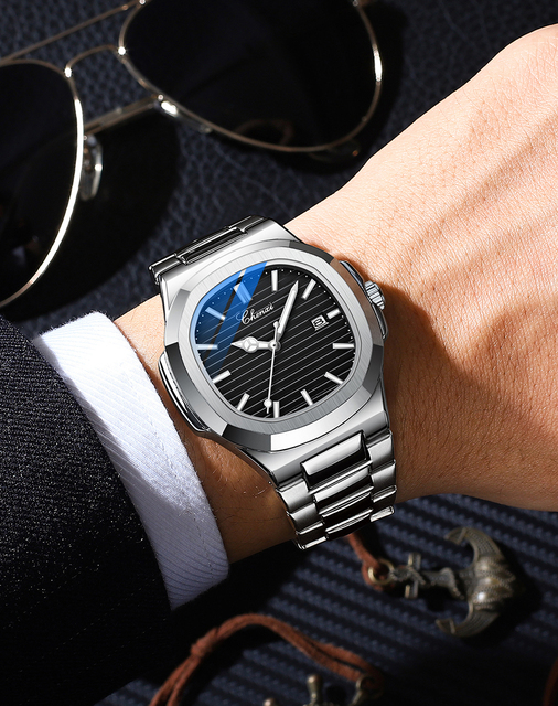 Mężczyźni zegarek kwarcowy CHENXI 2021 biznesowy, luksusowa marka, stal nierdzewna, wodoodporny, luminoforowy - Wianko - 11