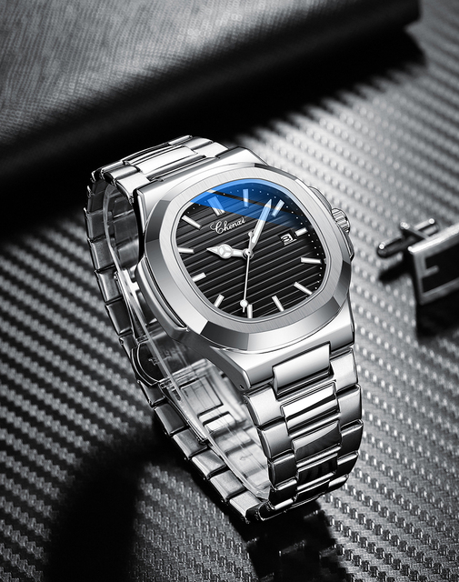 Mężczyźni zegarek kwarcowy CHENXI 2021 biznesowy, luksusowa marka, stal nierdzewna, wodoodporny, luminoforowy - Wianko - 12